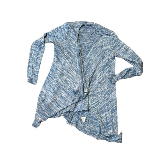 (6 for $25Pink Republic Long Sleeve Open Front Waterfall Cardigan in Blue - XS - Picture 5 of 6